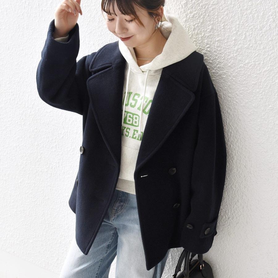 SHIPS any カシミヤ ミックス テーラード ショート Pコート SHIPS any any: カシミヤ ミックス テーラード ショート Pコート