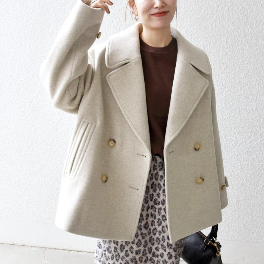 SHIPS any any: カシミヤ ミックス テーラード ショート Pコート