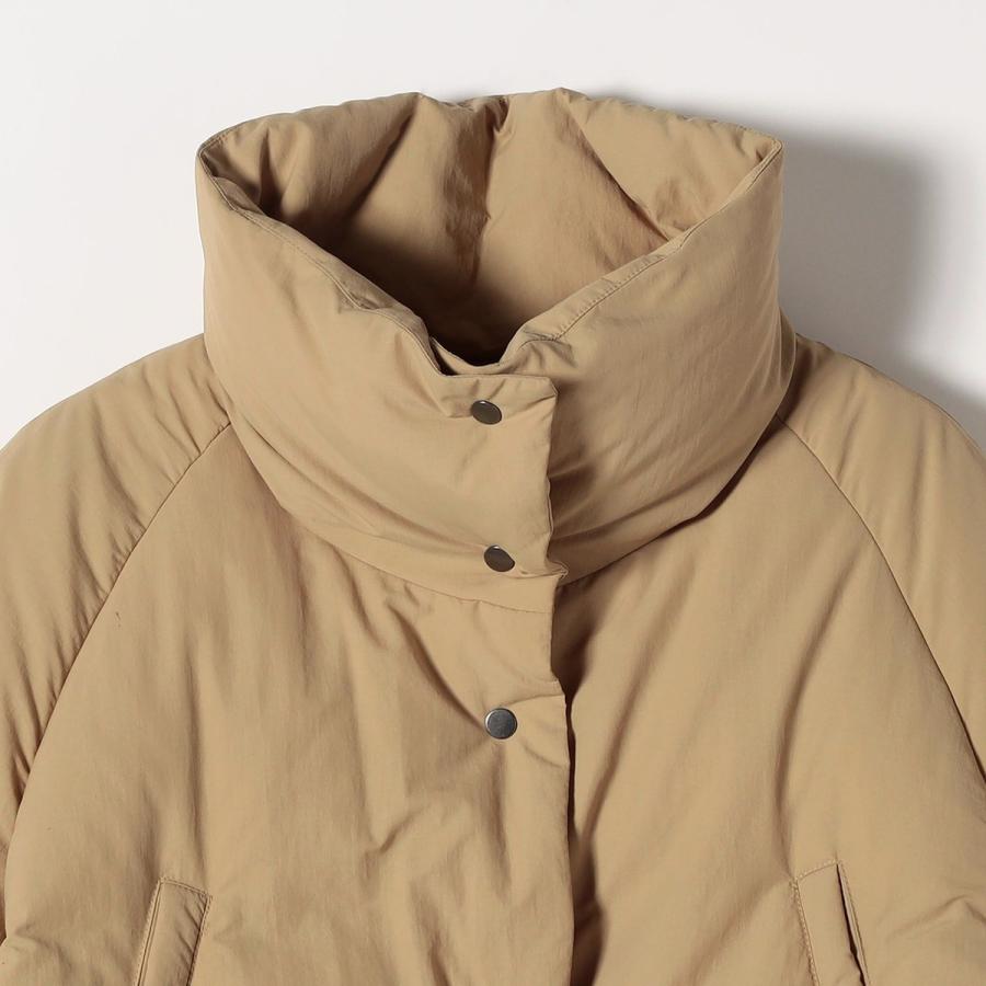 SHIPS any any: ナイロン スタンドカラー ダウン コクーン コート