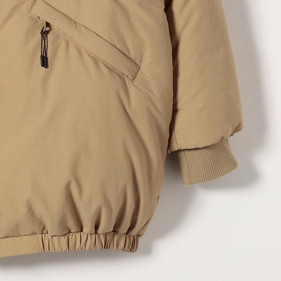 SHIPS any any: ナイロン スタンドカラー ダウン コクーン コート