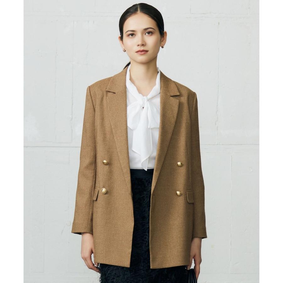 SHIHOさん着用】シルクネップツイード ジャケット シルク混ネップ