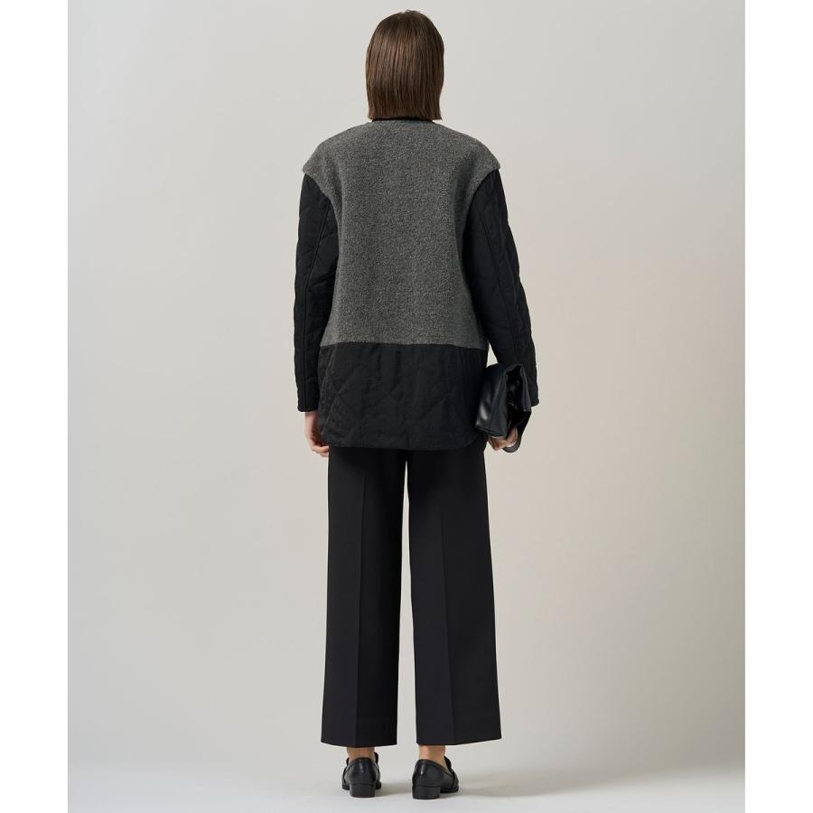 【リバーシブル着用可能】 リバーシブルキルト ミドル丈コートの画像