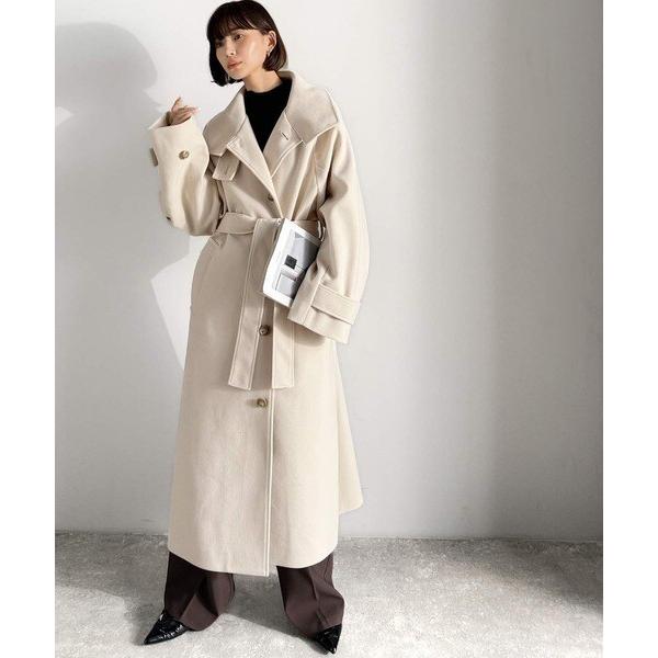 2025AW新作】360度上品魅せ。衿2way比翼スタンドウール調ステンカラー