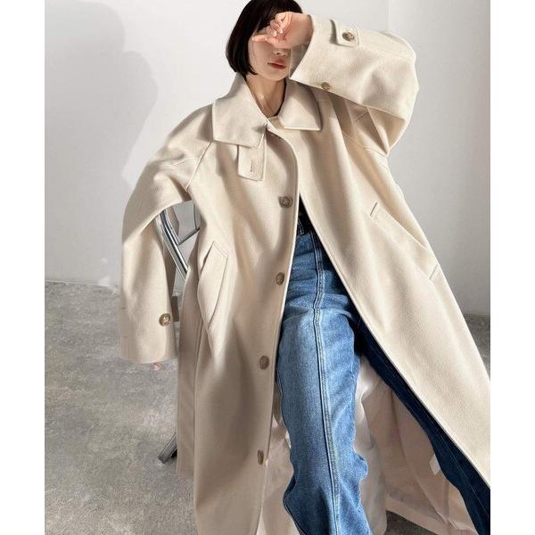 バーバリー ステンカラーコート アンゴラ ファー襟 膝丈 ライトベージュ 40 バーバリー ステンカラーコート アンゴラ ファー襟 膝丈 ライトベージュ 40