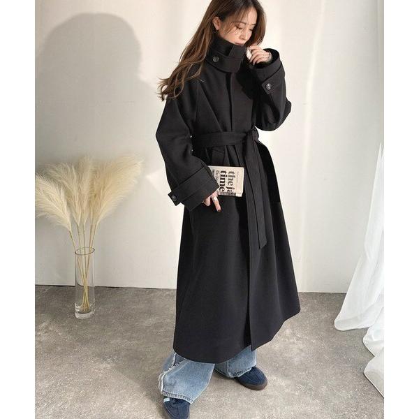 2025AW新作】360度上品魅せ。衿2way比翼スタンドウール調ステンカラー