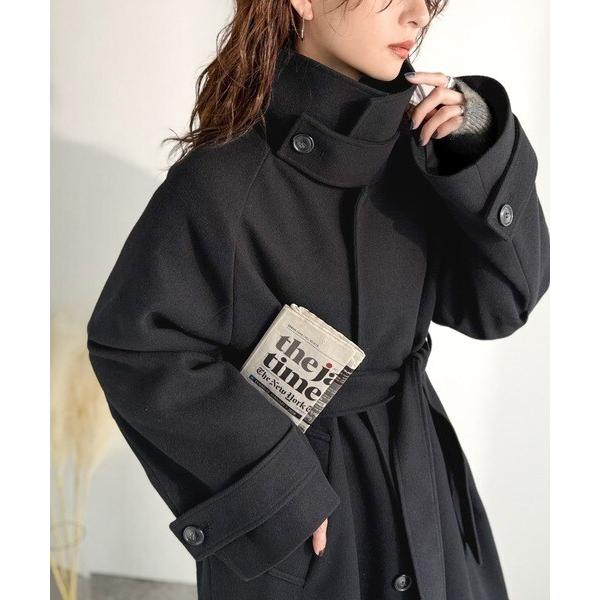 2025AW新作】360度上品魅せ。衿2way比翼スタンドウール調ステンカラー