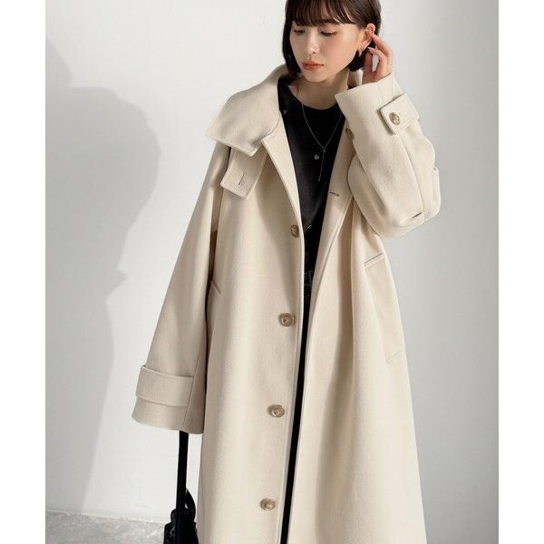 バーバリー ステンカラーコート アンゴラ ファー襟 膝丈 ライトベージュ 40 バーバリー ステンカラーコート アンゴラ ファー襟 膝丈 ライトベージュ 40