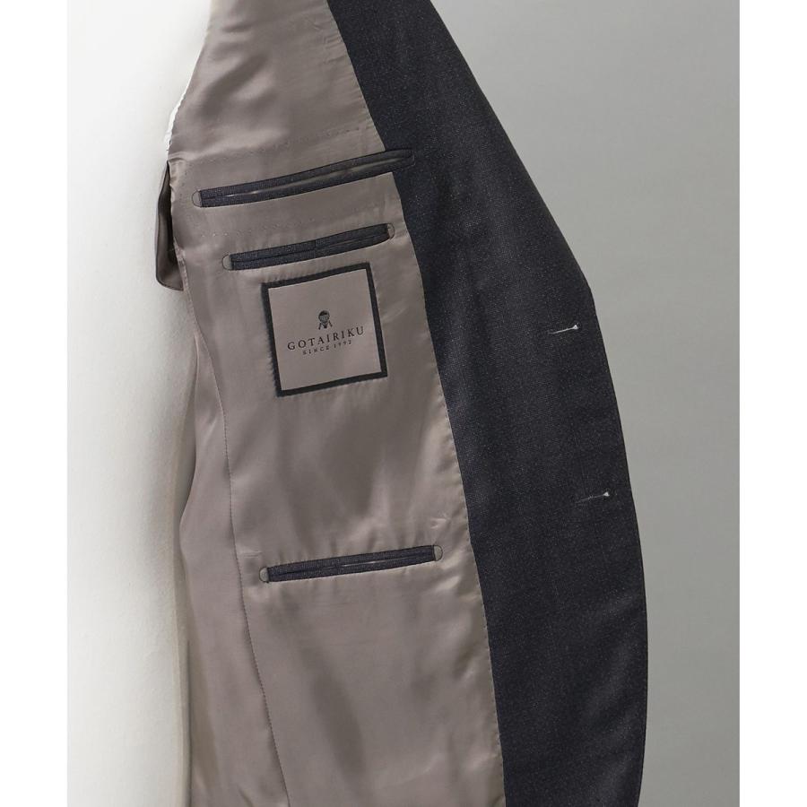 【Loro Piana Fabric】365 通年スーツ(グレー×格子)の画像
