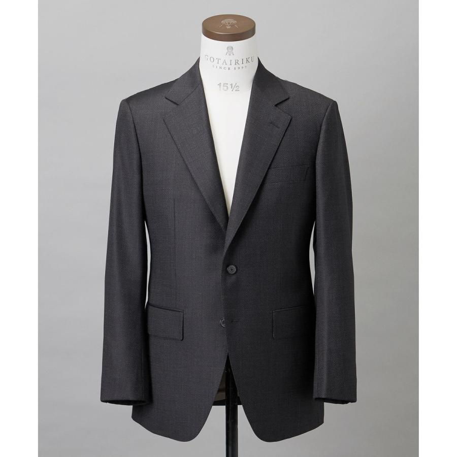 【Loro Piana Fabric】365 通年スーツ(グレー×格子)の画像