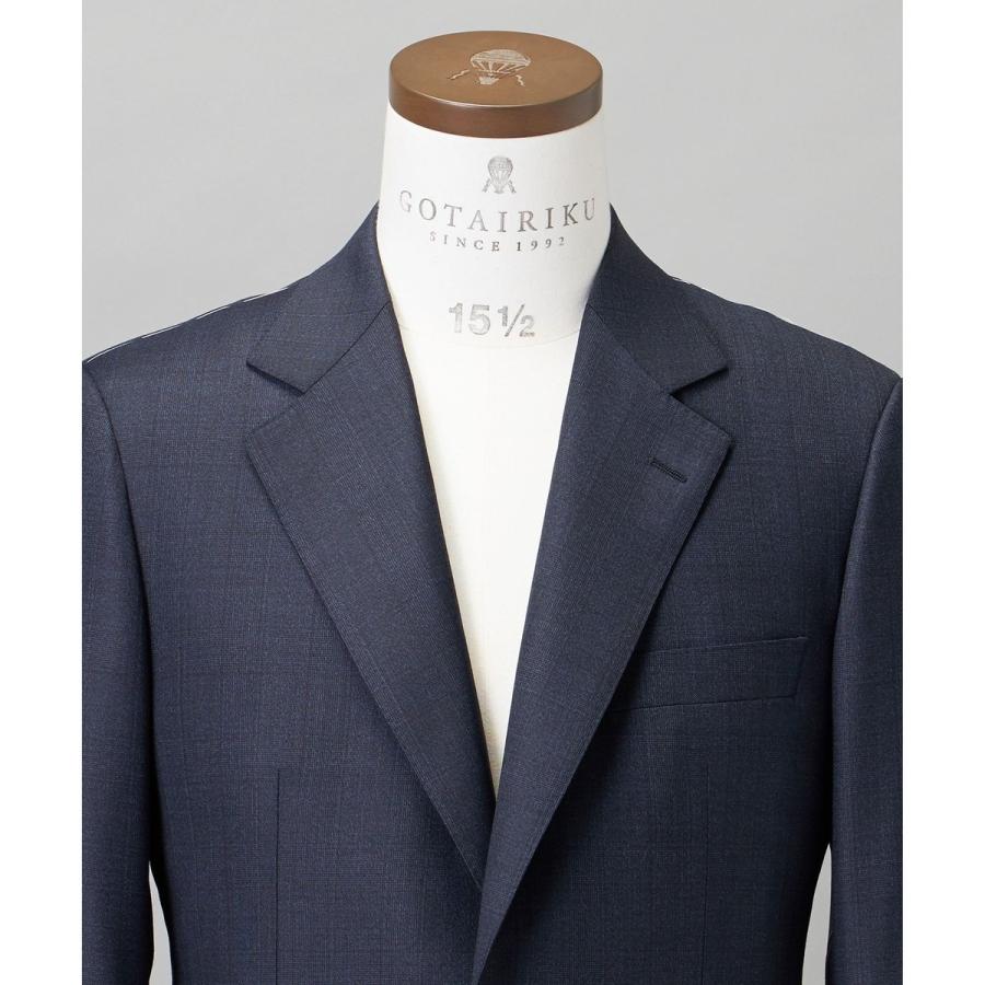 【Loro Piana Fabric】365 通年スーツ(ネイビー×格子)の画像