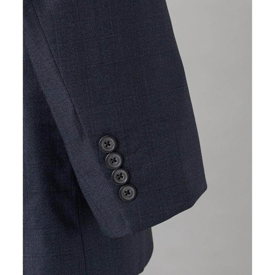 【Loro Piana Fabric】365 通年スーツ(ネイビー×格子)の画像