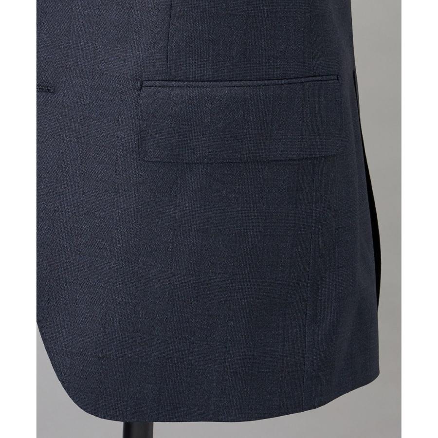 【Loro Piana Fabric】365 通年スーツ(ネイビー×格子)の画像