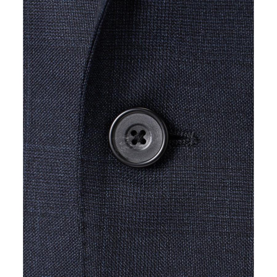 【Loro Piana Fabric】365 通年スーツ(ネイビー×格子)の画像
