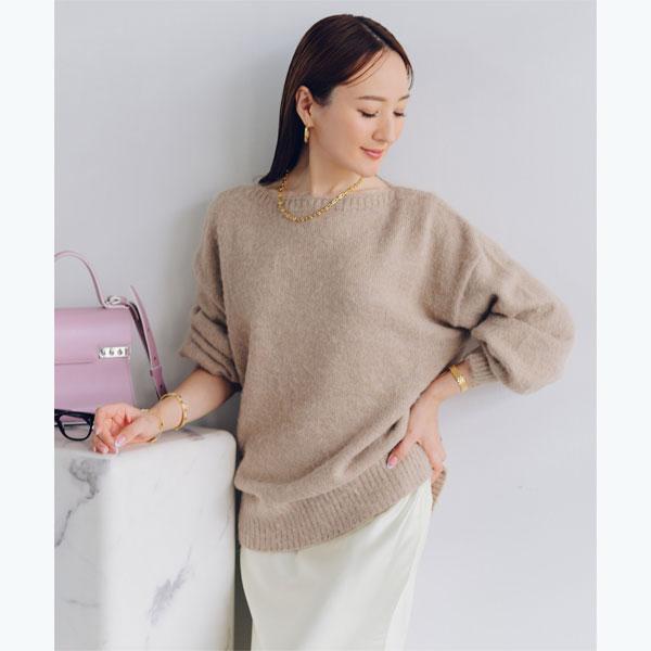 【未使用タグ】ur’sユアーズ カシミヤブレンドボリュームスリーブニット ur's（ユアーズ） ニット セーター ボリュームスリーブウエスト