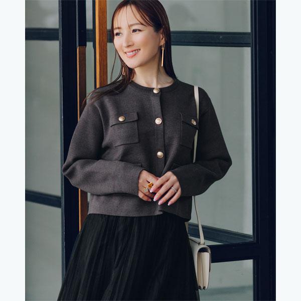 ur's（ユアーズ） 【星玲奈さんコラボアイテム】ゴールド釦ニット