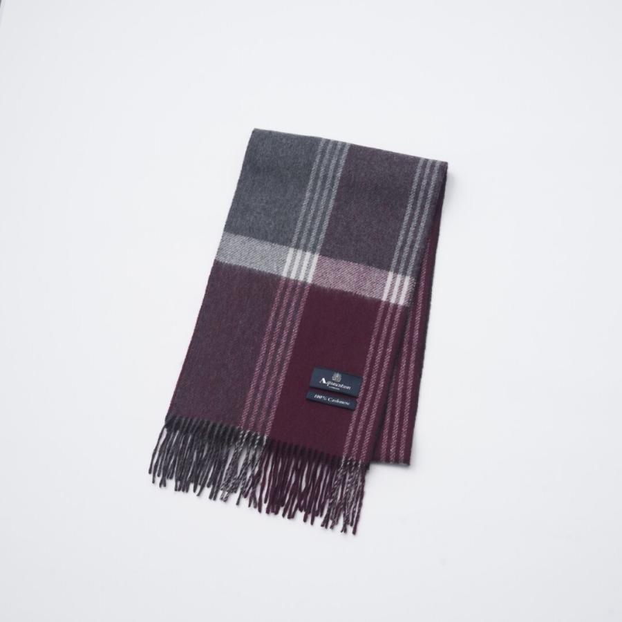 新品、未使用　アクアスキュータム　マフラー マフラー】アクアスキュータム｜カシミヤ パネルチェック/ソリッド