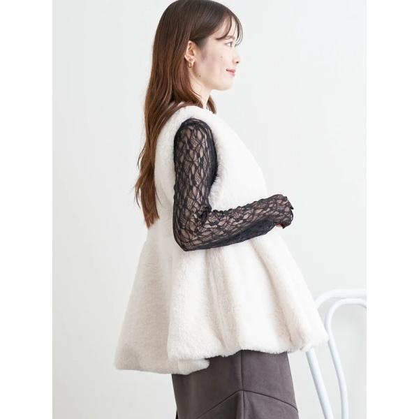 タグ付き未使用♡ファーペプラムジレ LUDIC PARK（ルディックパーク） ファーペプラムジレ : マルイ(丸井