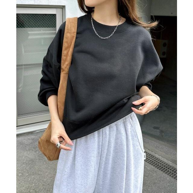 andme 裏起毛 ショート丈 スウェット トップス : マルイ(丸井)Yahoo!店