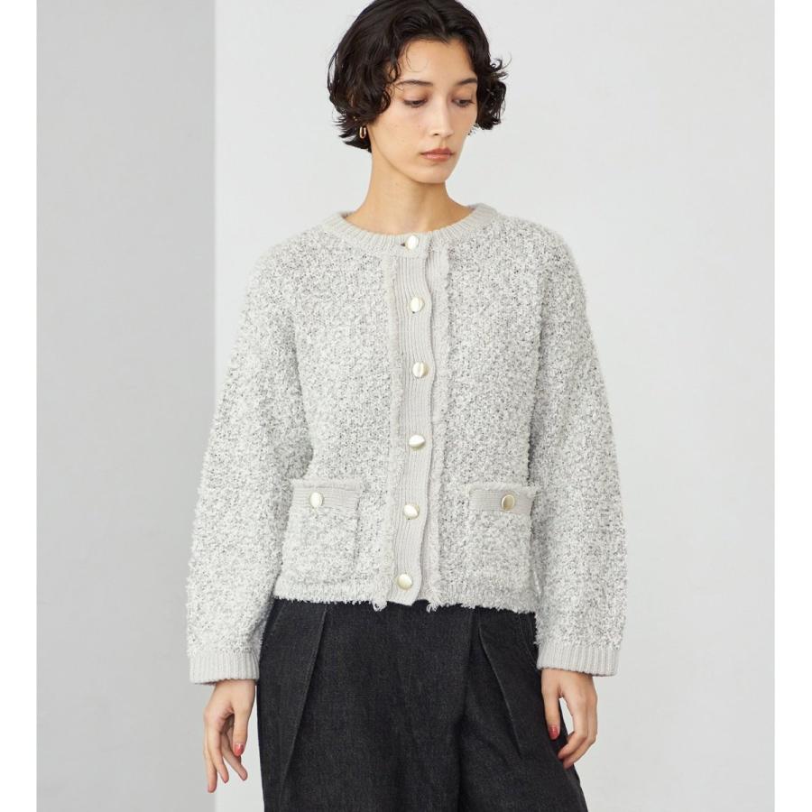 SOMETHING（サムシング） ツイードライクニットジャケット : マルイ