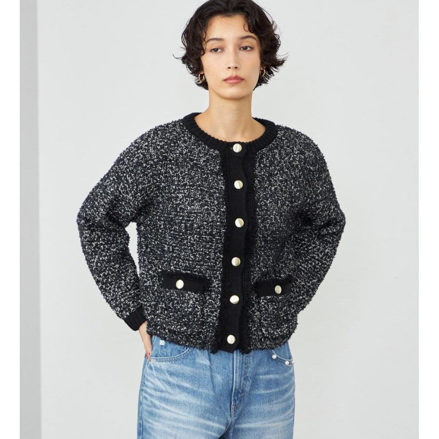 SOMETHING（サムシング） ツイードライクニットジャケット : マルイ