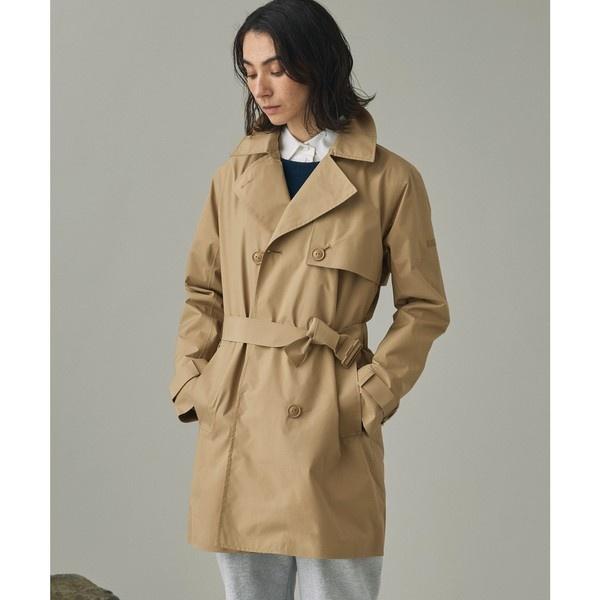GORE-TEX ゴアテックス 防風 防水 透湿 ミドルトレンチコート / フード取り外し可の画像