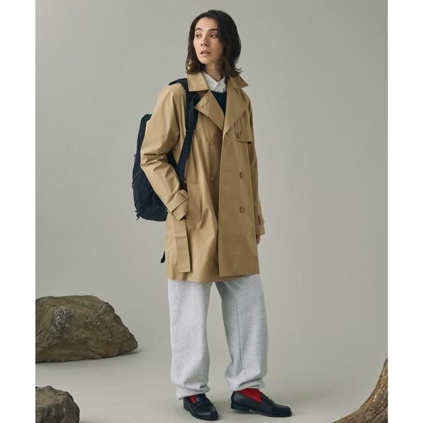 GORE-TEX ゴアテックス 防風 防水 透湿 ミドルトレンチコート / フード取り外し可の画像