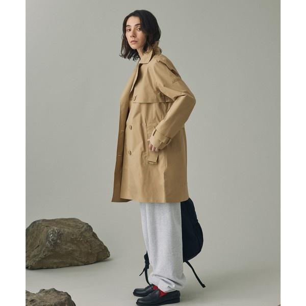 GORE-TEX ゴアテックス 防風 防水 透湿 ミドルトレンチコート / フード取り外し可の画像