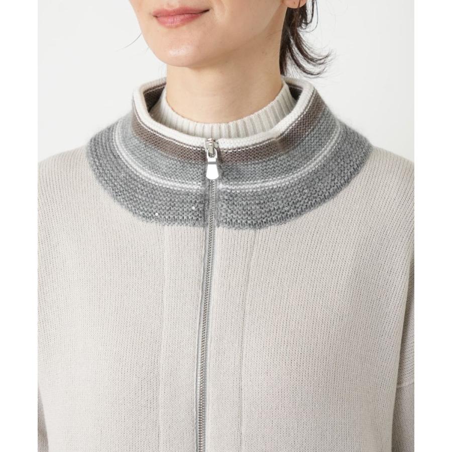 ハイネックニットジャケット【LE TRICOT PERUGIA】の画像