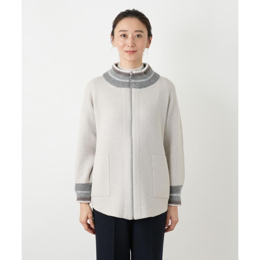 ハイネックニットジャケット【LE TRICOT PERUGIA】の画像
