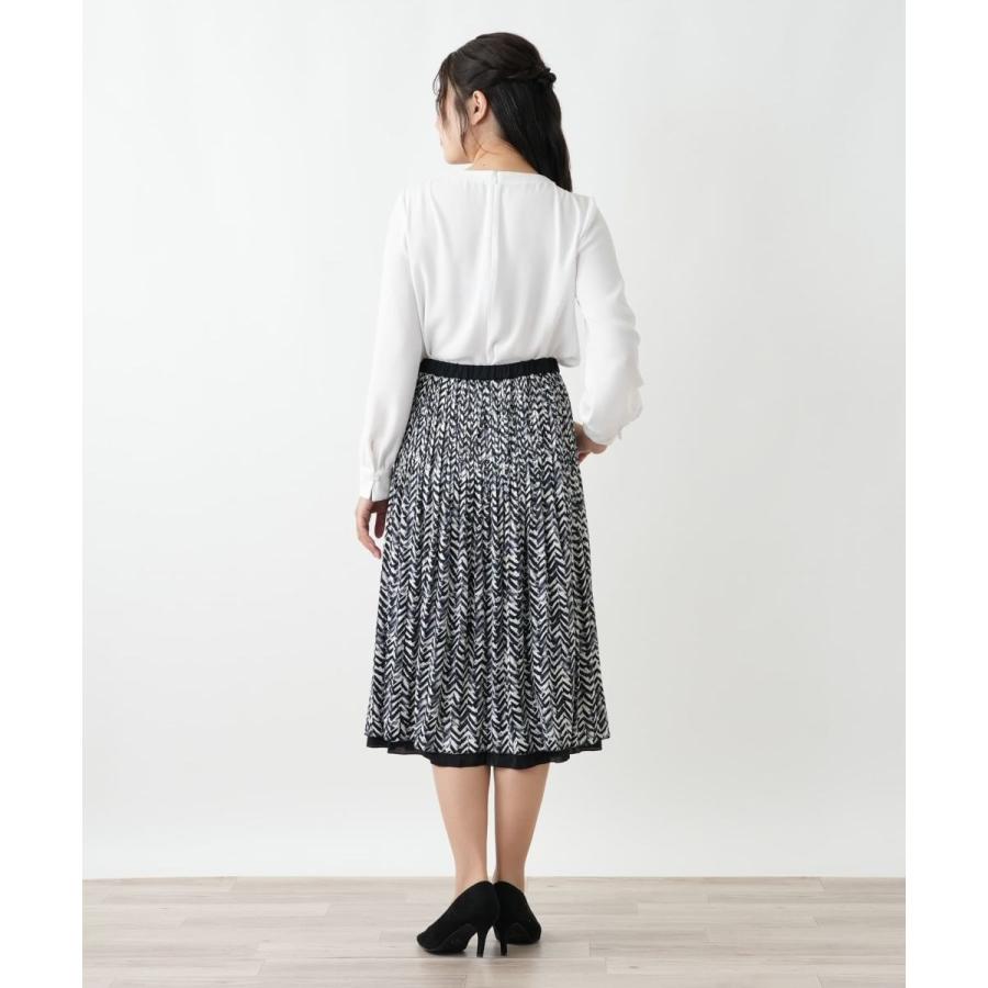 Leilian（レリアン） リバーシブルプリーツスカート【Leilian WHITE
