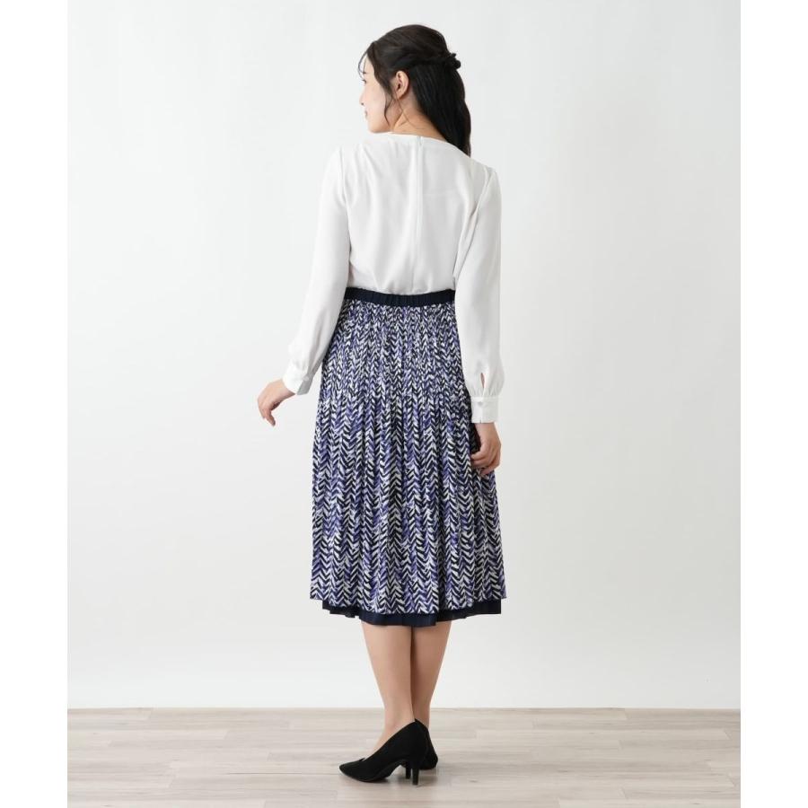 Leilian（レリアン） リバーシブルプリーツスカート【Leilian WHITE