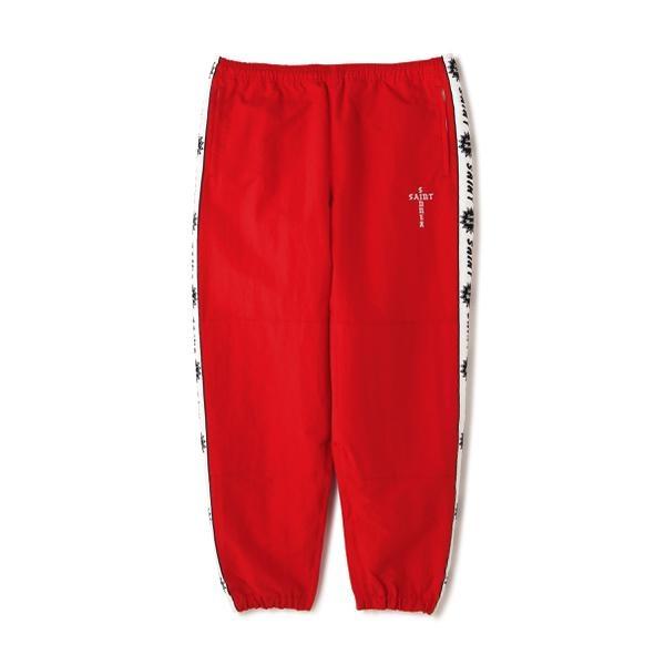 SAINT MICHAEL／セント マイケル／TRACK PANTS／SIDE TAPE／REDの画像