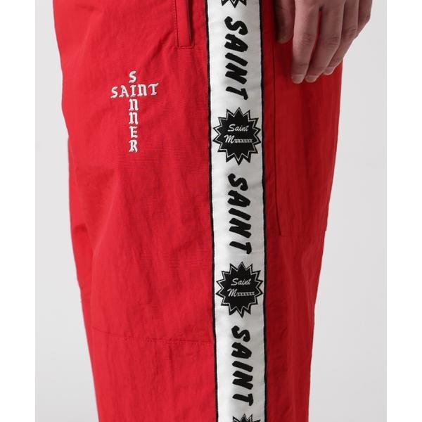 SAINT MICHAEL／セント マイケル／TRACK PANTS／SIDE TAPE／REDの画像