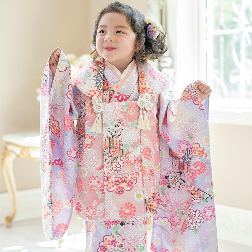 Catherine Cottage（キャサリンコテージ） 花柄織入り着物ワンピース