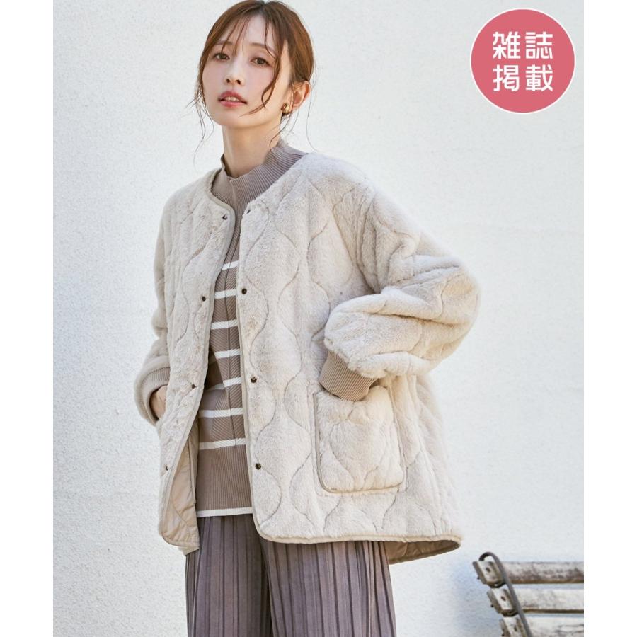 ikka（イッカ） 【雑誌InRed12月号掲載】キルトファーリバーシブル 