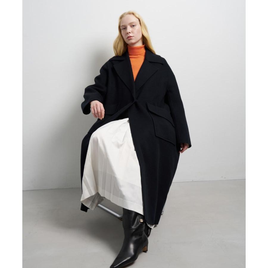 LANVIN en Bleu SUPER140 ウールリバーフレアコート : マルイ(丸井