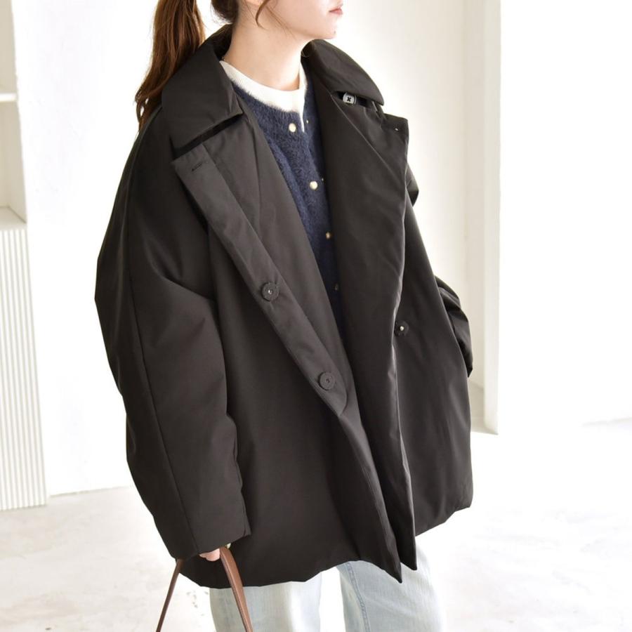 quaranciel quaranciel:〈撥水加工〉中綿 テーラード ミドル Wボタン