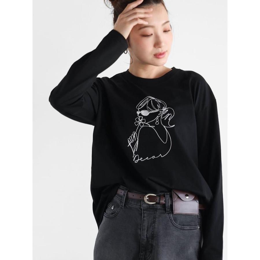 VIN（バン） レディモチーフ刺繍長袖Tシャツ : マルイ(丸井)Yahoo!店