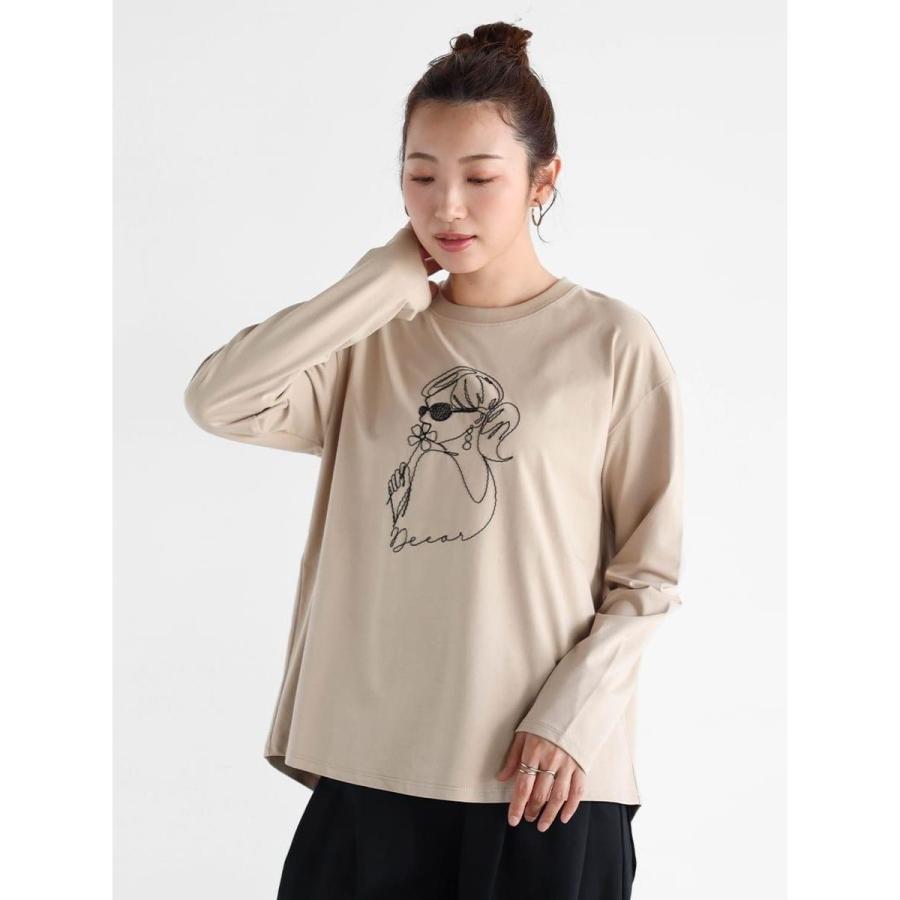 VIN（バン） レディモチーフ刺繍長袖Tシャツ : マルイ(丸井)Yahoo!店