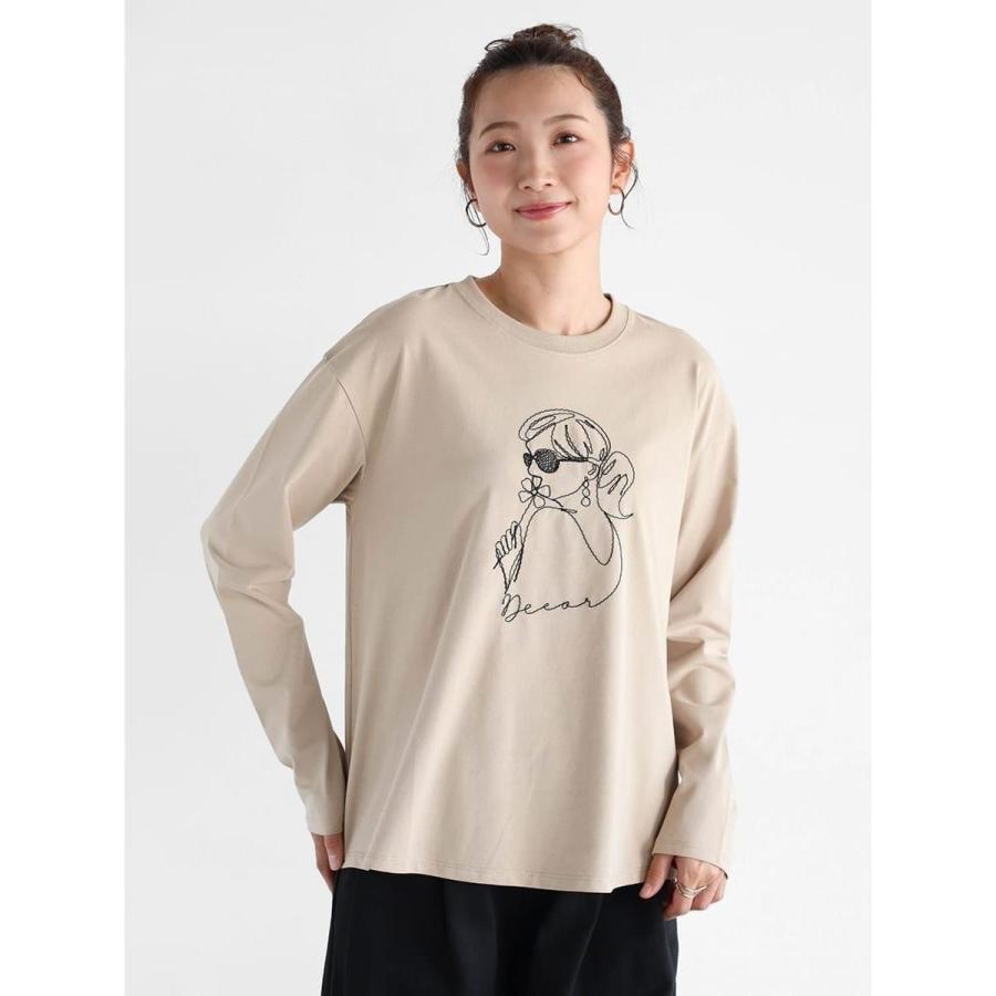 VIN（バン） レディモチーフ刺繍長袖Tシャツ : マルイ(丸井)Yahoo!店