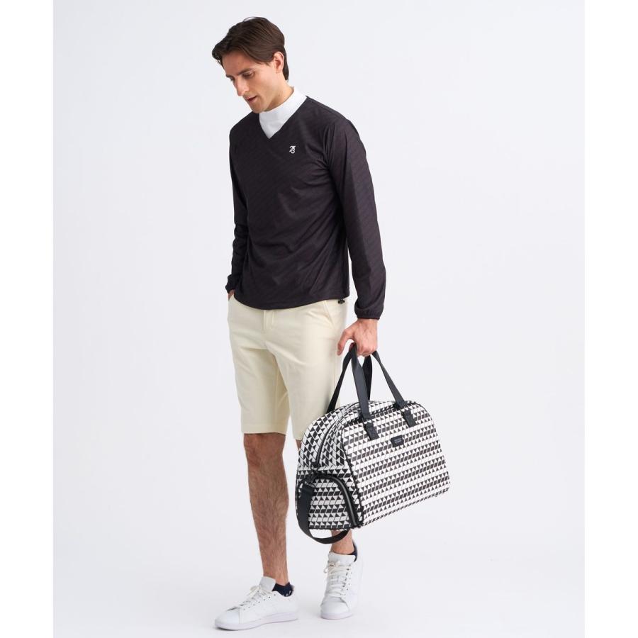23区GOLF 【UNISEX】フラッグ総柄ボストンバッグ シューズ収納付きの大