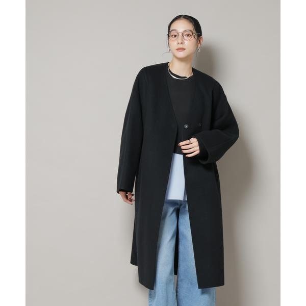 SUPER110blend リバーノーカラーロングコート : マルイ(丸井)Yahoo!店