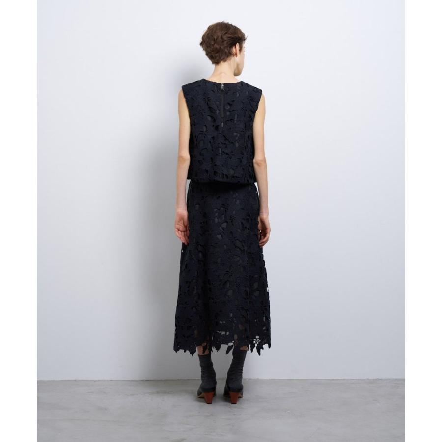 LANVIN en Bleu ケミカルフラワーレースフレアスカート : マルイ(丸井