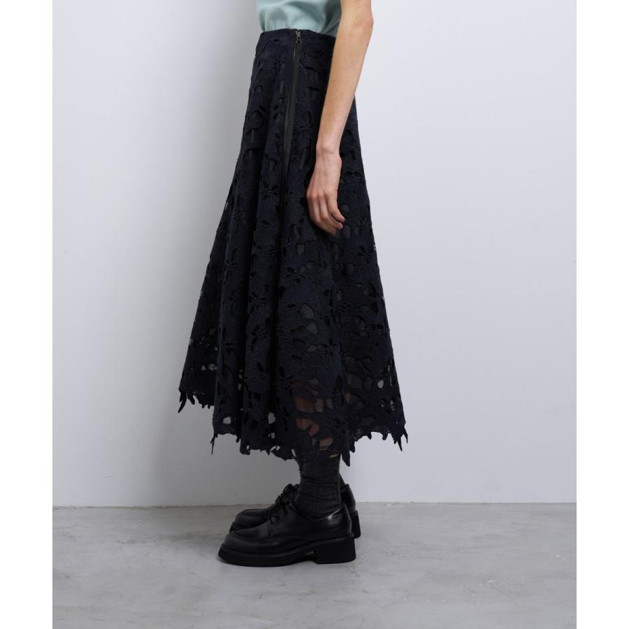 【未使用タグ付】フランシュリッペ 2wayチュールフレアスカート レース M 紺 LANVIN en Bleu ケミカルフラワーレースフレアスカート : マルイ(丸井