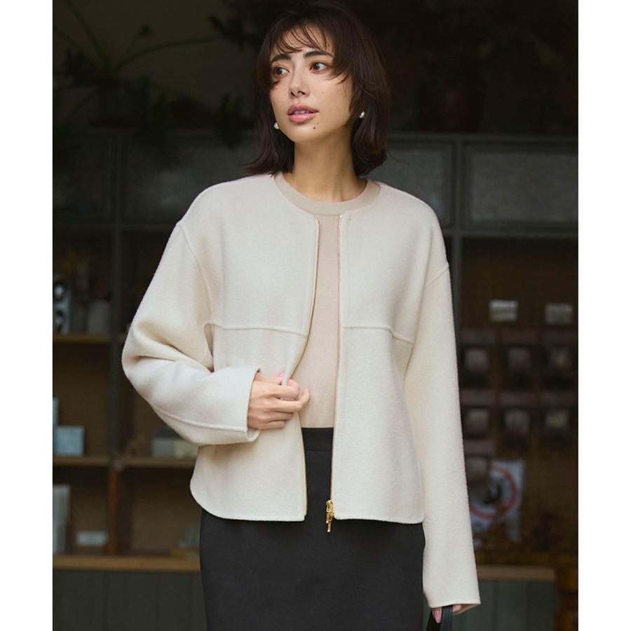 23区（ニジュウサンク） ウールライトリバー ノーカラー ショート