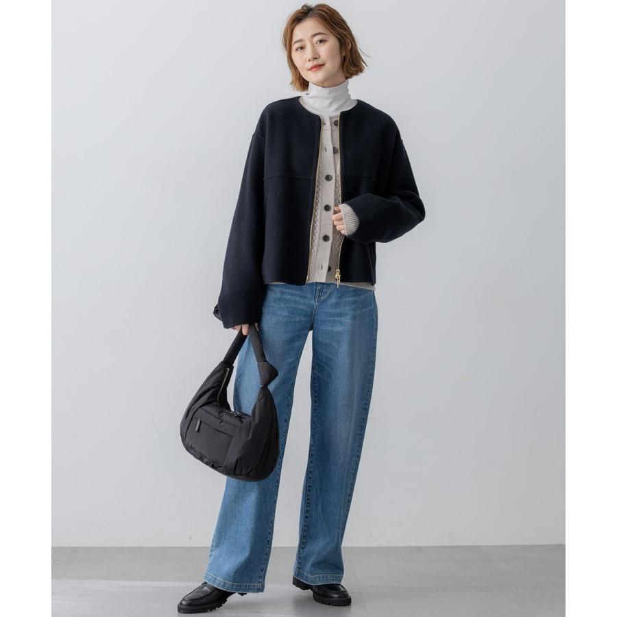 新品未使用　リバーショートコート 23区（ニジュウサンク） ウールライトリバー ノーカラー ショート