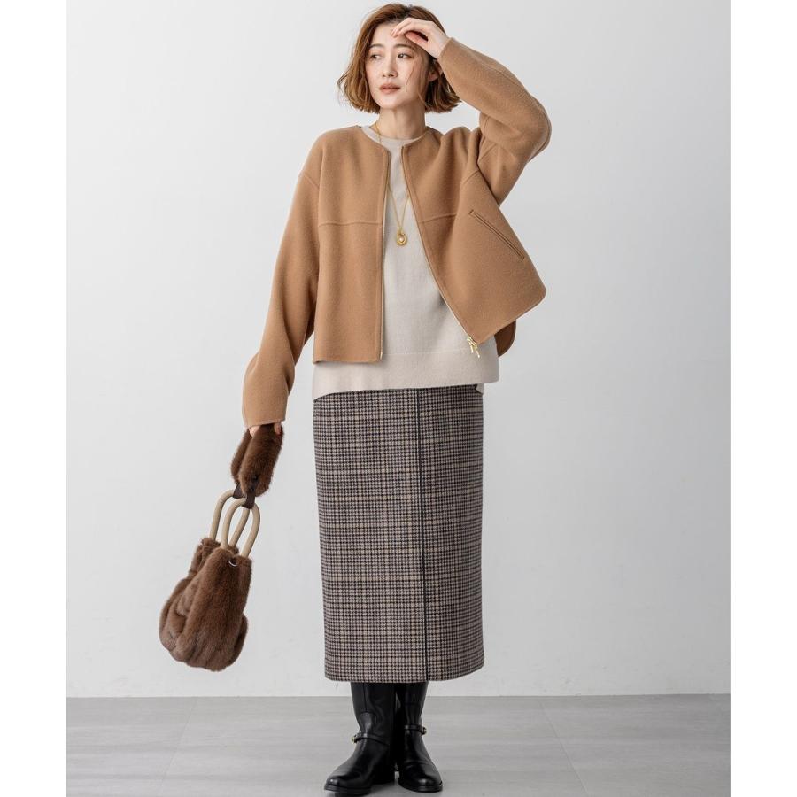 23区（ニジュウサンク） ウールライトリバー ノーカラー ショート