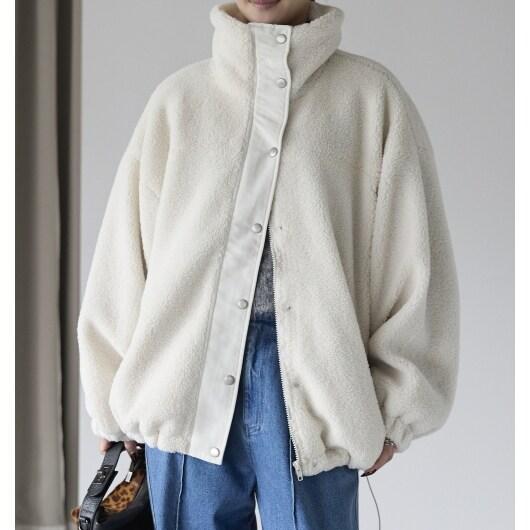 PREFERIR（プレフェリール） ボアスタンドブルゾン カラーコート