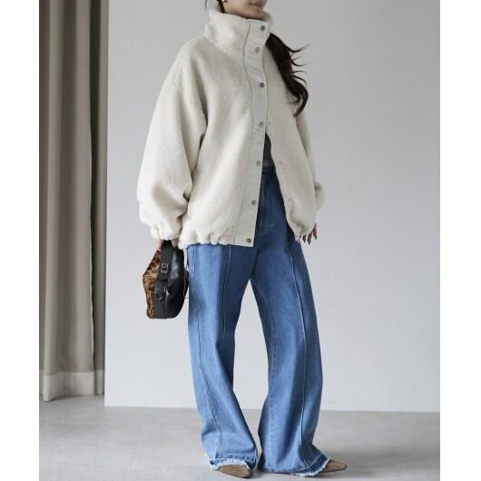 PREFERIR（プレフェリール） ボアスタンドブルゾン カラーコート