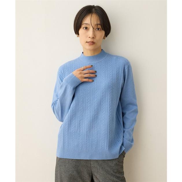 ウサト　usato　手織り　インディゴ染め　コットン　ハイネック　プルオーバー ウサト usato 手織り インディゴ染め コットン ハイネック プル